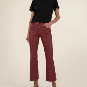 Kut from the Kloth Kelsey Coated High Rise Ankle Flare